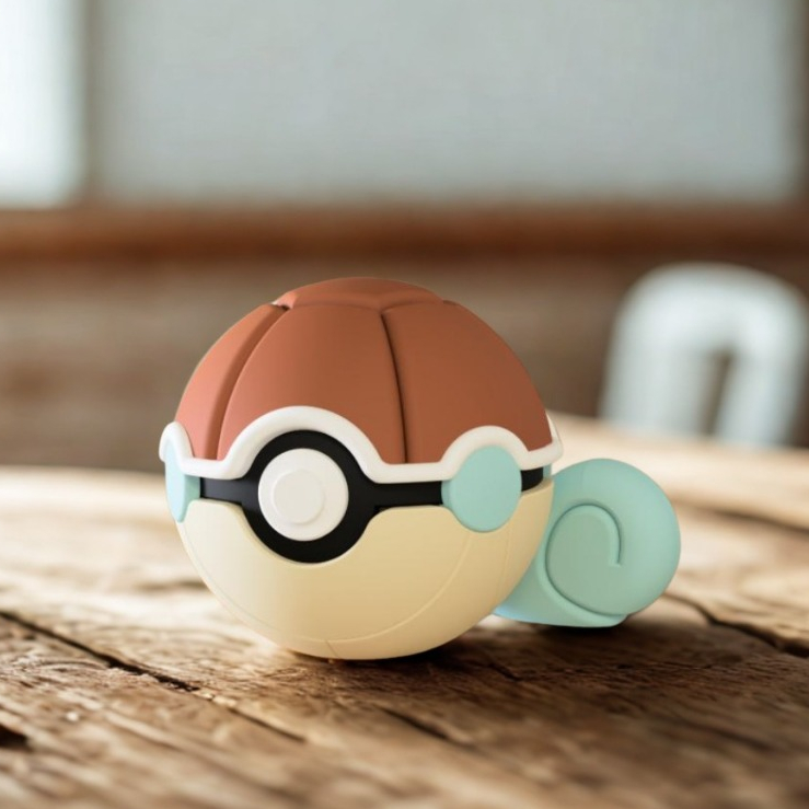 Pokebola Squirtle – Impressão 3D • Colecionável • PLA Biodegradável • Alta Qualidade - Pokemon