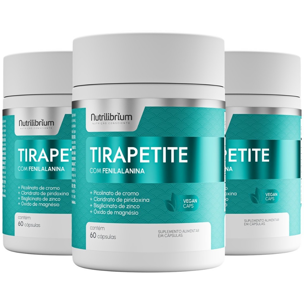 Kit 3x Tirapetite 60 Cápsulas - 3 Meses Nutrilibrium em Oferta na Shopee