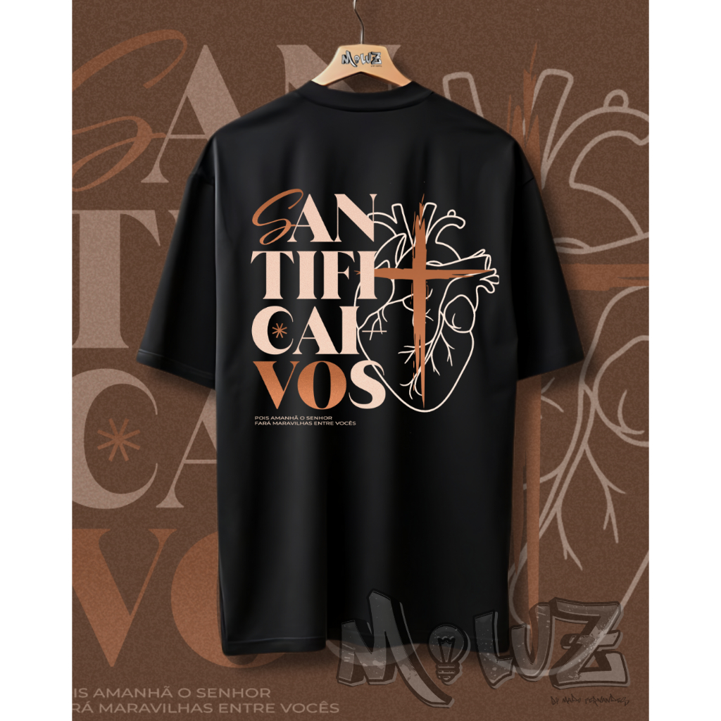 Camiseta Cristã Unissex 100% Algodão "Santificai-vos" Até Que Ele Venha Jesus Cristo Moda Evangélica Camisa 100% Algodão — R$ 42,53 em Shopee, 29% OFF