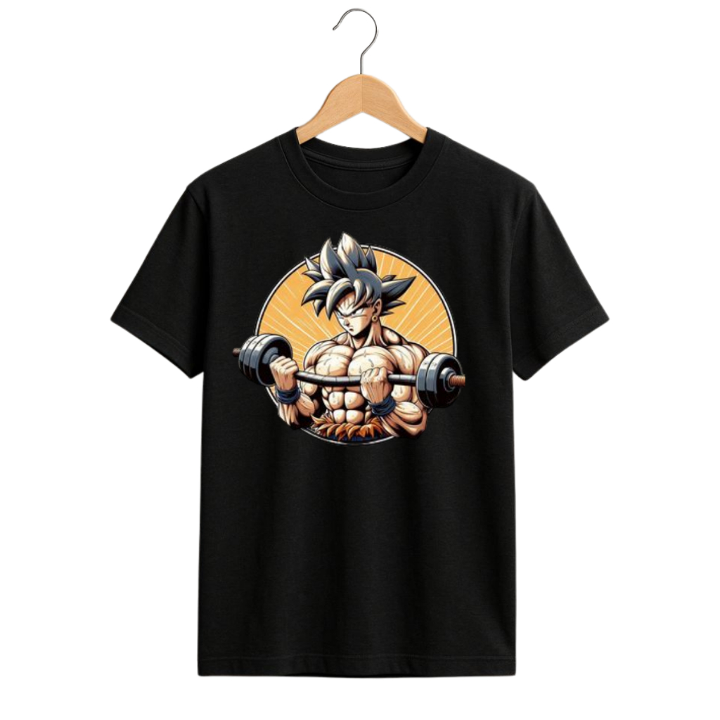 Camiseta Goku Academia Unissex Estilo Casual Treino Fitness Confortável Camisa Colecionavel Oversized