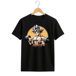 Camiseta Anime 1980 Academia Unissex Estilo Casual Treino Fitness Confortável Camisa Colecionavel