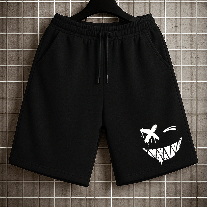 Bermuda Moletom Masculina Estampa Sorriso X – Estilo Streetwear Urban Life
