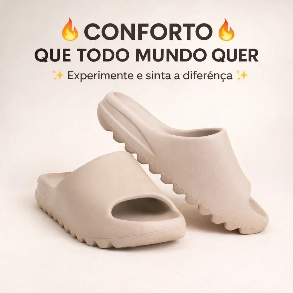 Chinelo Anatômico Slide Nuvem Leve Antiderrapante Estilo Moderno Confortável SLID-TRAT-WASE