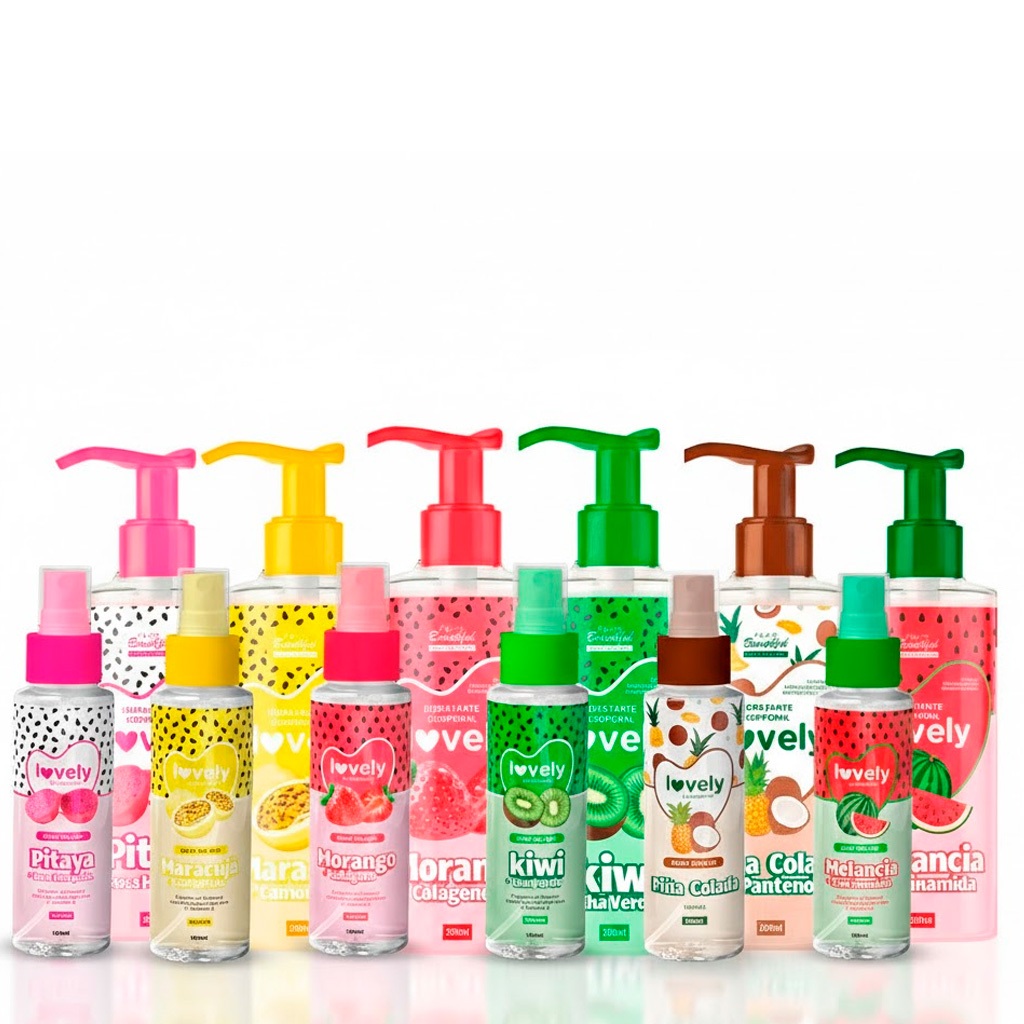 Kit Perfuma Vegano Hidratante Corporal 200ml Body Splash 100ml  Lovely Face Beautiful em Oferta na Shopee