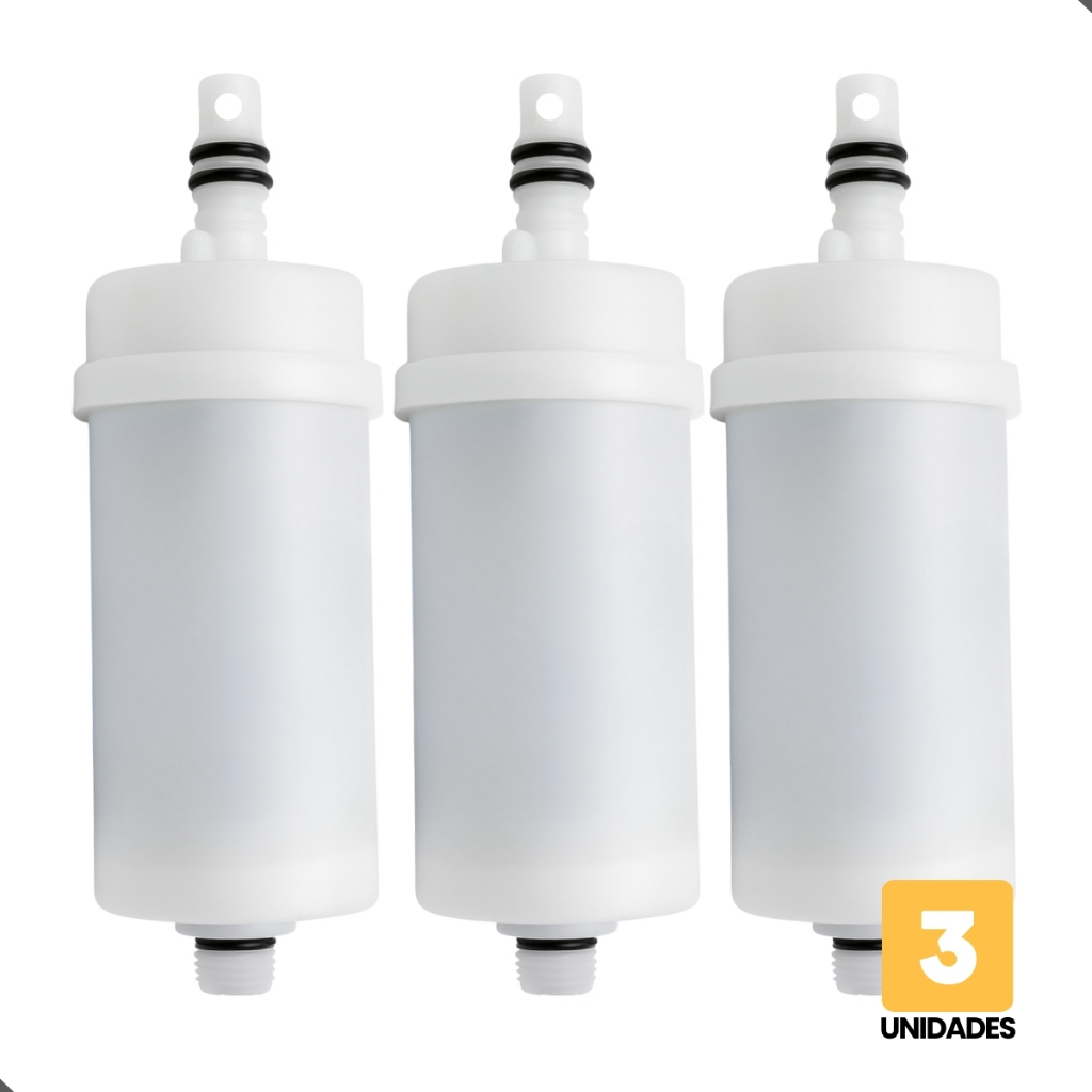 Kit 3 Refil Vela Filtro Carvão Ativado Para Torneira Luxo