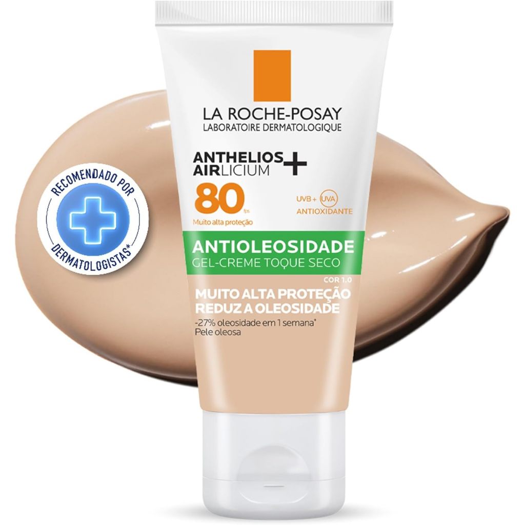 La Roche-Posay Protetor Solar Facial Anthelios Airlicium+ FPS80 Cor 1.0 - 40g