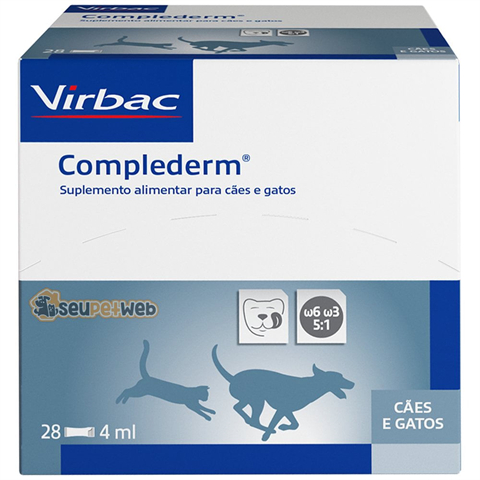 Virbac Complederm Suplemento para Cães e Gatos - 4ml em Oferta na Shopee