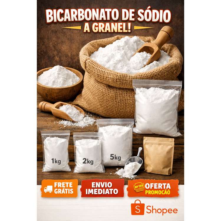 Bicarbonato de Sódio Multiuso a granel 5kg – Alta Pureza / Limpeza e Uso Doméstico em Oferta na Shopee
