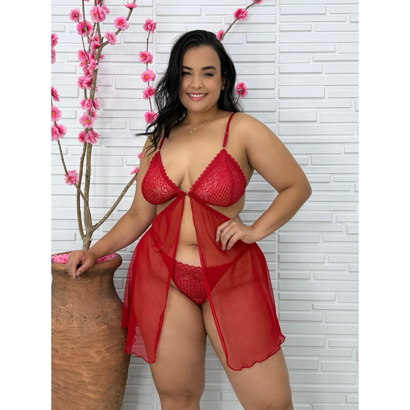 camisola lingerie liliane plus size 48 50 52