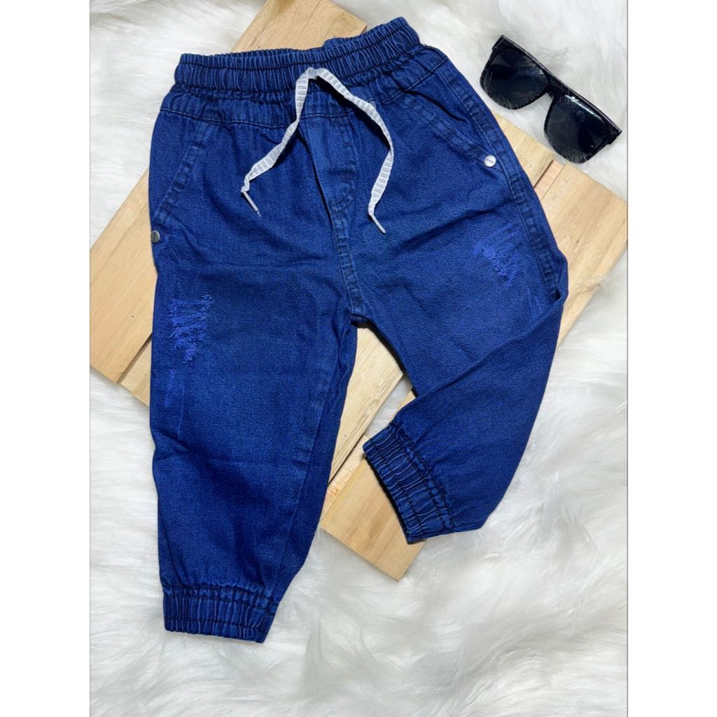 Calça Jeans Molinho Jogger Menino 01 a 08  Novidades