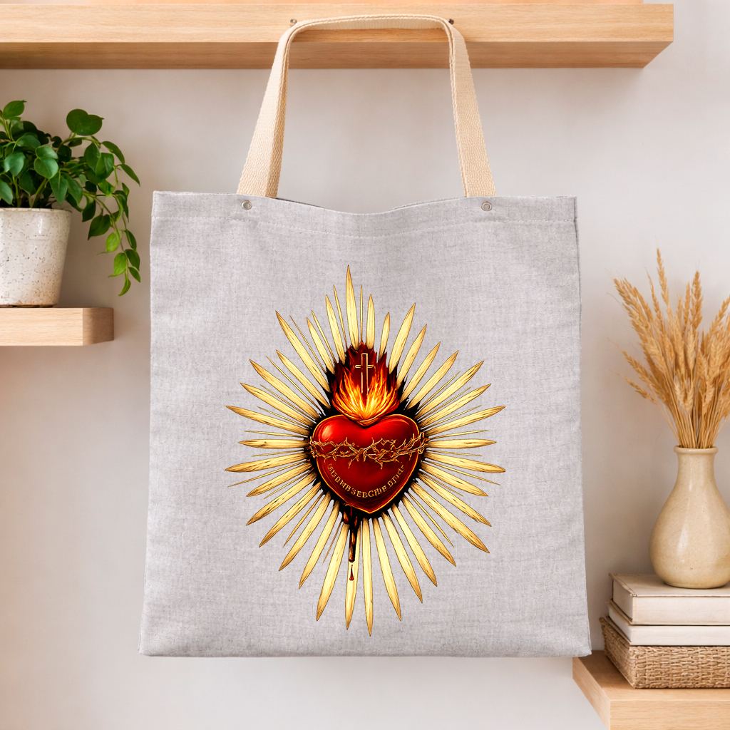 Bolsa Ecobag Coração Sagrado Inspiração Moda Catolica Mochila Lançamento Verão Tendência em Oferta na Shopee