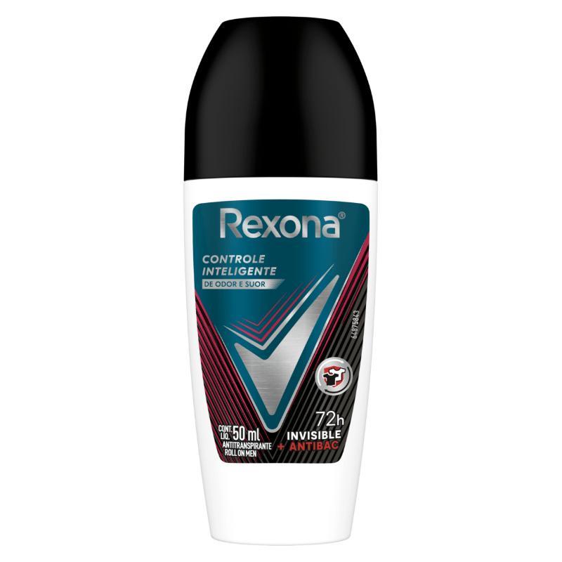 Desodorante Antitranspirante Roll On Rexona Men Antibacterial + Invisible 50ml em Oferta na Shopee