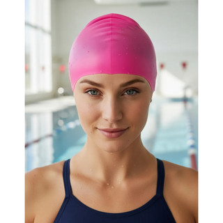 Touca Natação Silicone Não Molha Cabelo Touca Femina Impermeavel Hidro Unissex