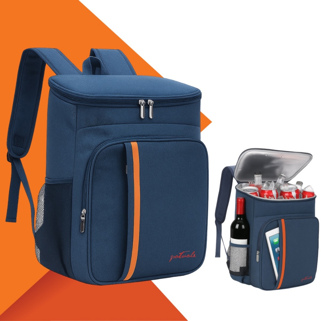 Mochila Térmica Cooler Grande Capacidade 30L Impermeável Portátil Piquenique Quente Frio Cooler Praia Passeio Bebidas