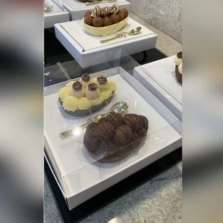 KIT 5~20 Caixas para Ovo de Colher Páscoa Gourmet Duo M 2 Cavidades Tampa Acetato 100/150g em Oferta na Shopee