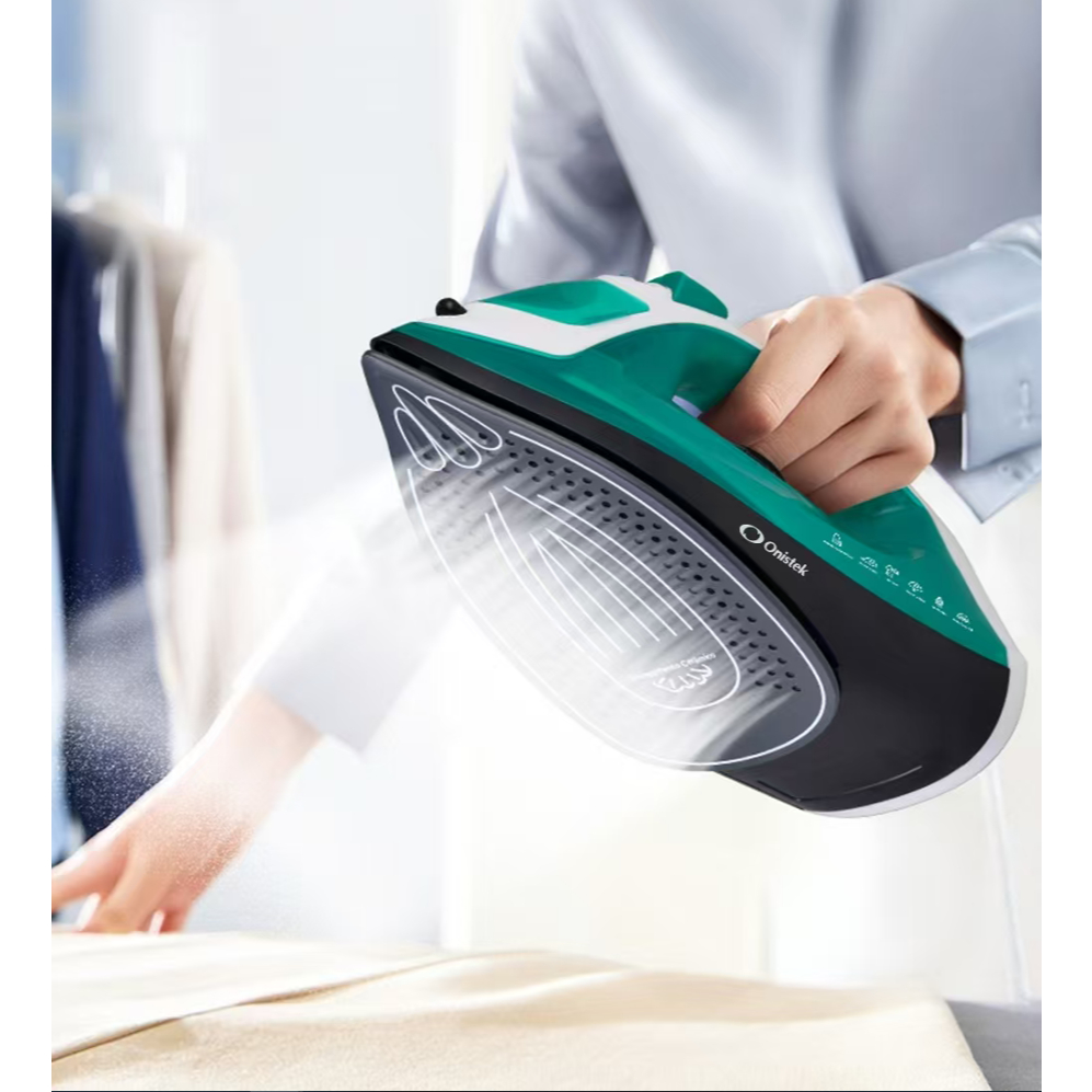 Ferro de Passar a Vapor Profissional 240ML Seco e Vapor Spray de Água Vapor Ajustável Base Cerâmica