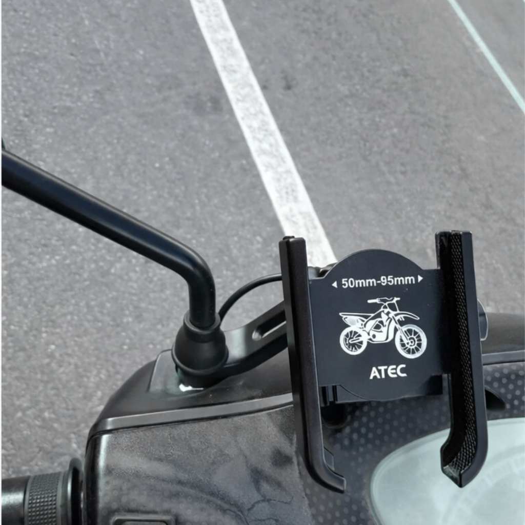 Suporte Celular Moto Garra Para Retrovisor Com Carregador USB AC-717 Universal em Oferta na Shopee