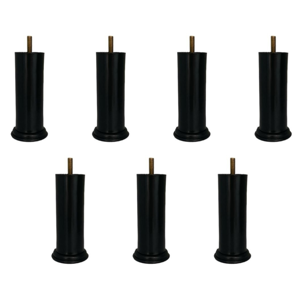 Kit Pés Para Cama Box Pretos  para Cama Box Com 12cm Altura Com 50 Unidades