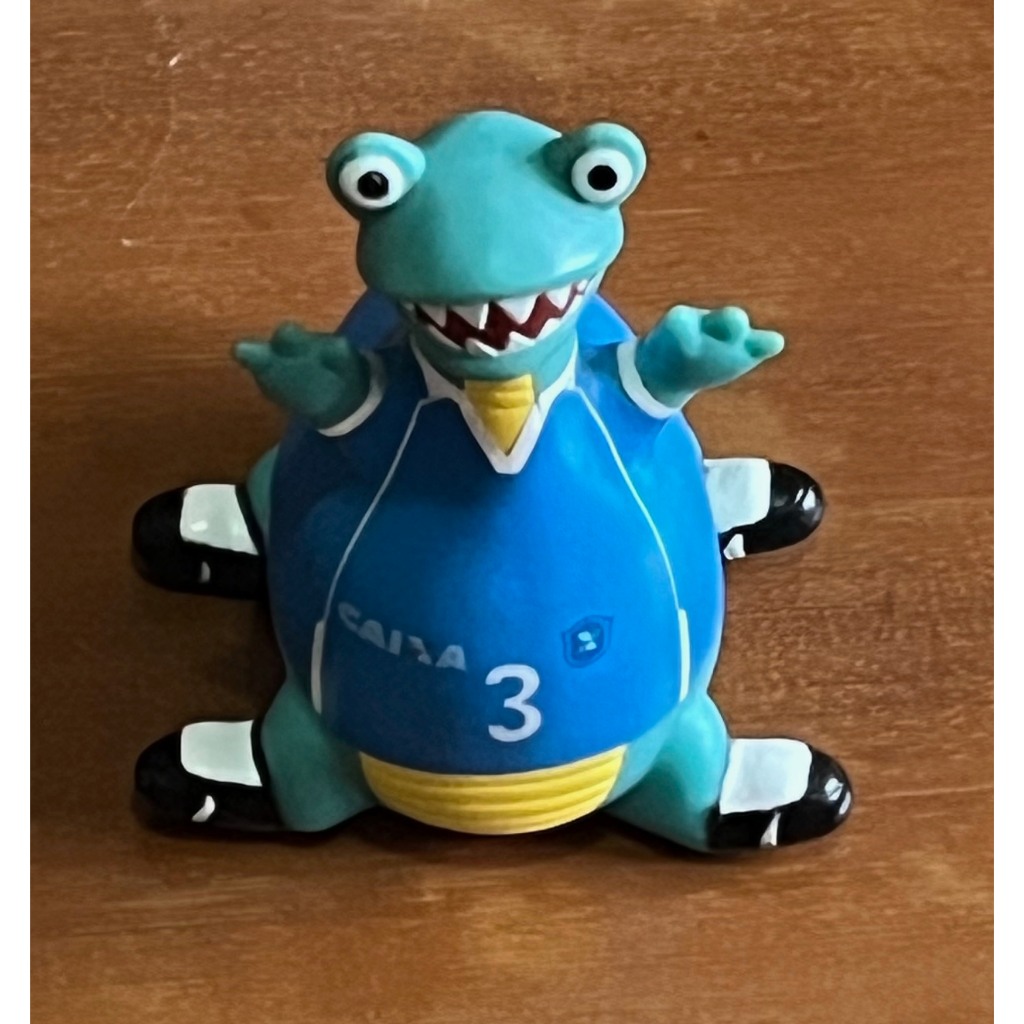 Boneco Poupançudo da Caixa (10cm) Neo 3 Seleção Brasileira Camisa Azul Bem Conservado. Item de Coleção Escasso