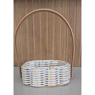 kit 10 cesta fraudeira oval 15cm de fio sintetico decoracao presentes lembrancinhas