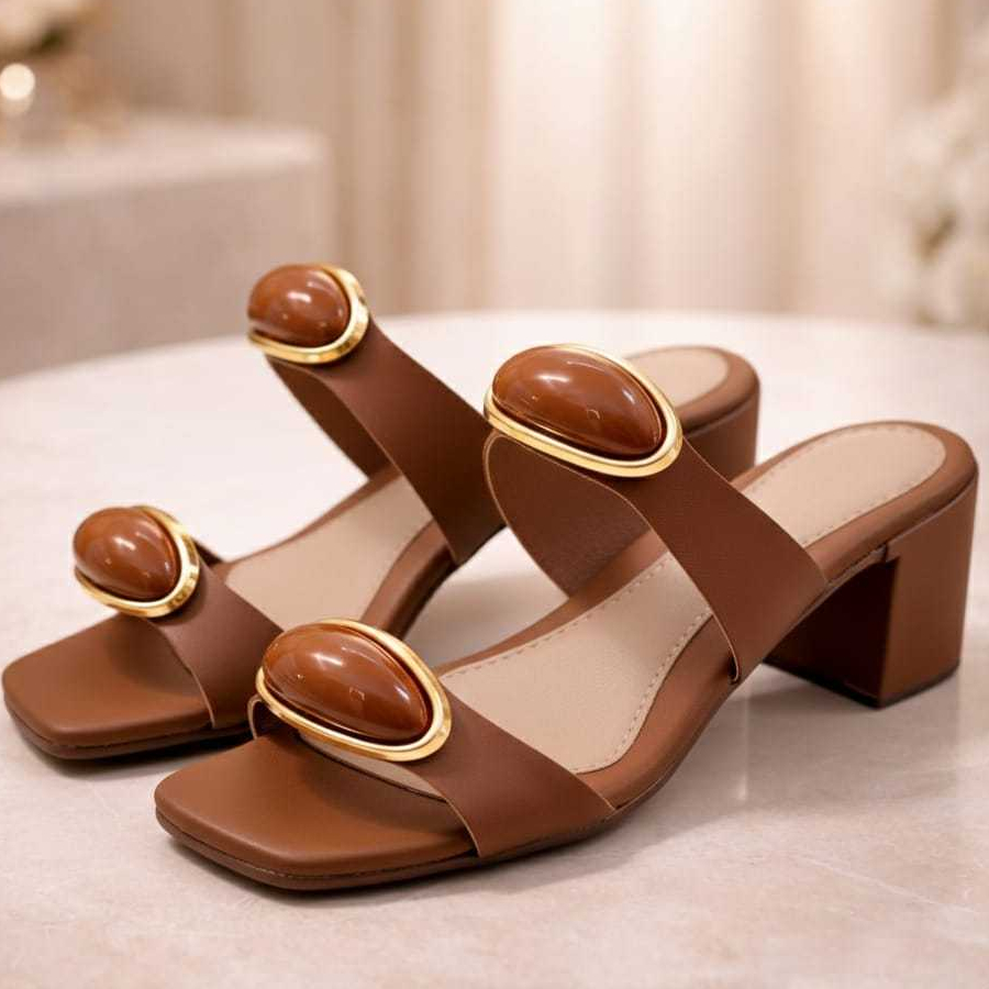 Sandália Feminina tamanco de salto Grosso Bloco do 34 ao 42 Modelo Perôla com ABS Spik em Oferta na Shopee