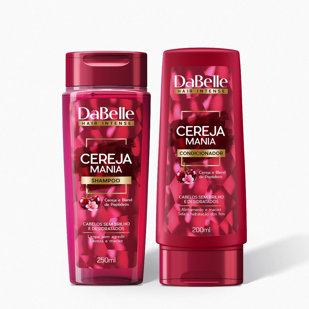 Kit Shampoo e Condicionador Cereja Mania - Dabelle Hair