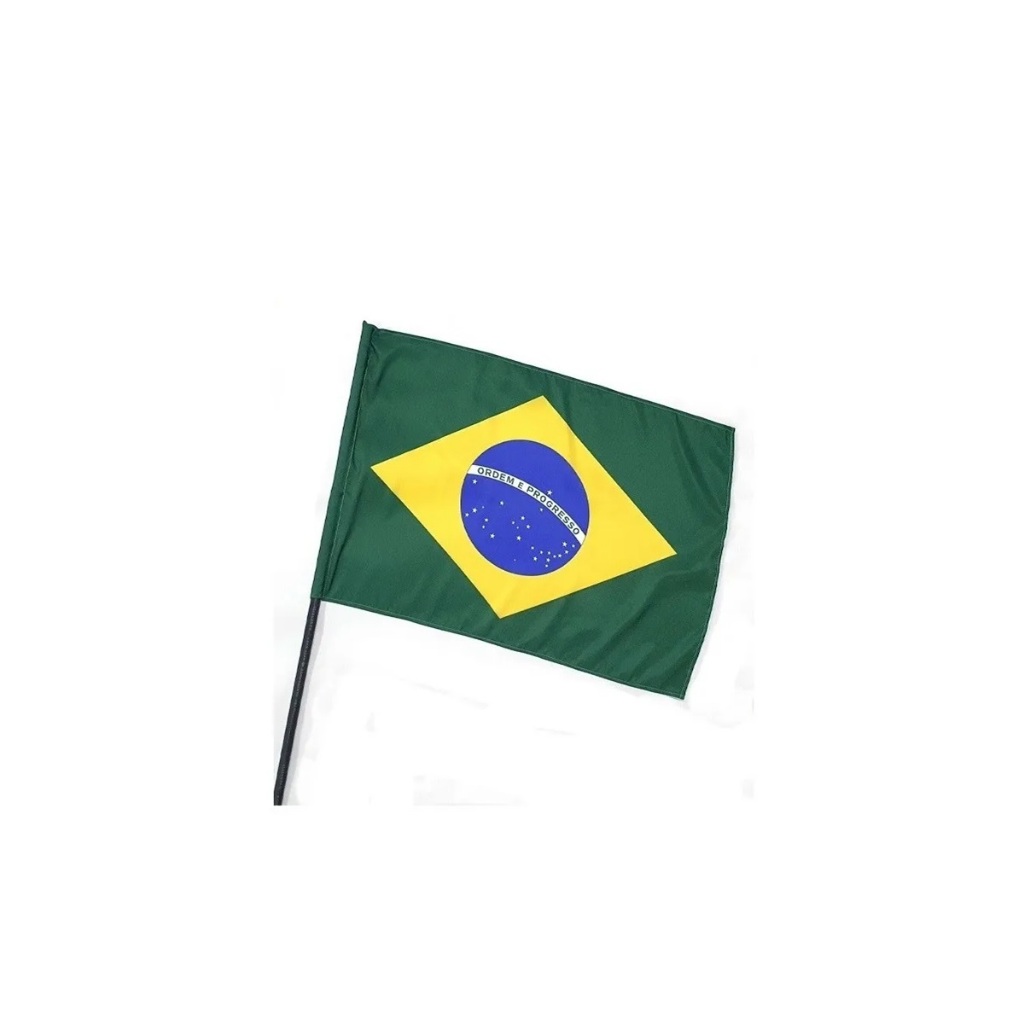 Bandeira Do Brasil Com Haste 60 X 90 Cm Brasil