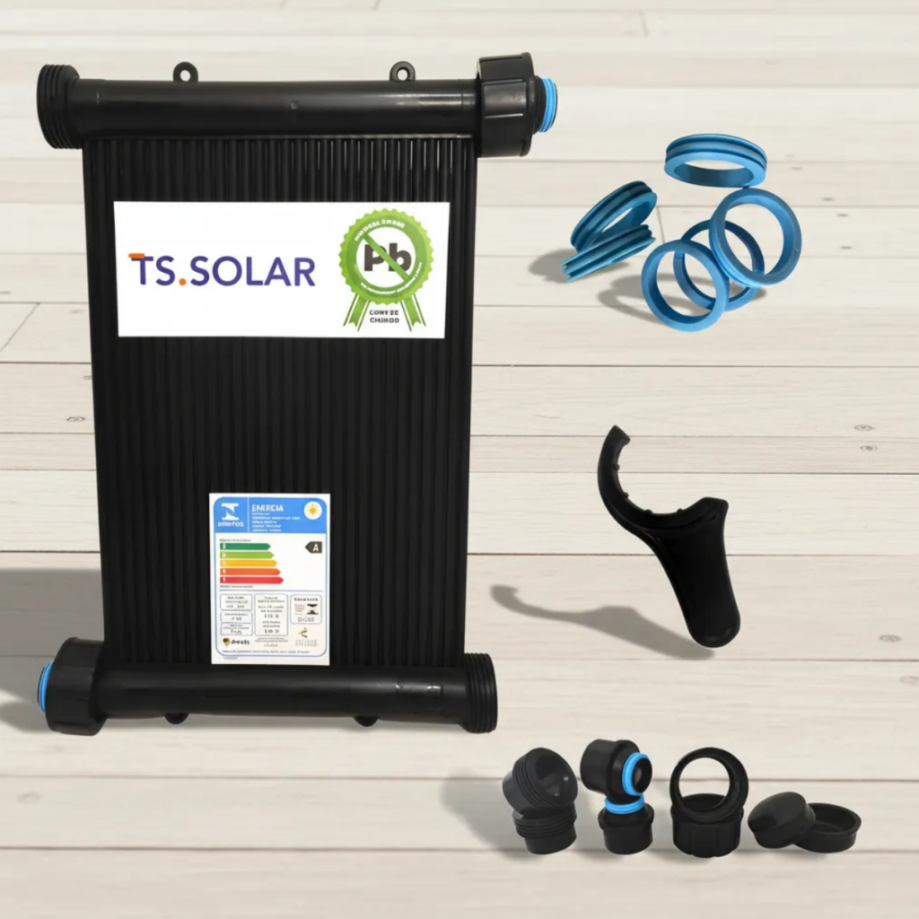 Kit 6 Placas Solar 3m TS Solar União Rosca – Aquece Piscina 7.500L 5m²