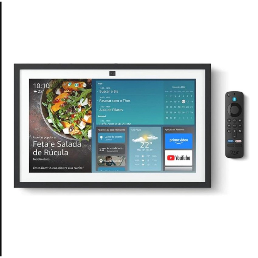 Novo Echo Show 15 Full HD 15,6 Polegadas com Fire TV e Tecnologia Zigbee