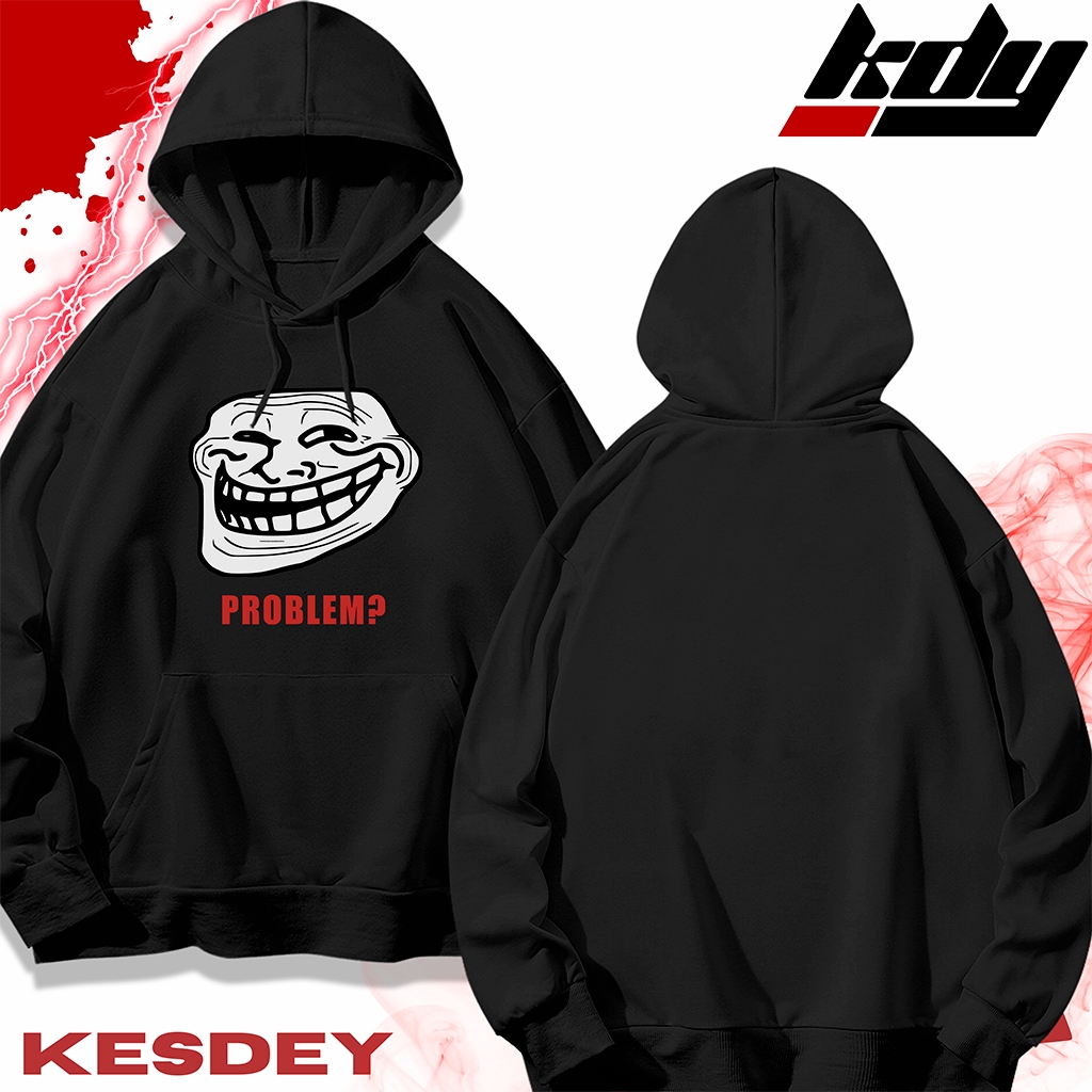 BLUSA DE FRIO MOLETOM CANGURU UNISSEX STREETWEAR TROLL PROBLEM