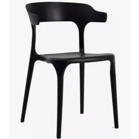 QUEIMA DE ESTOQUE - Cadeira de Jantar Chifre Preta Design Moderno