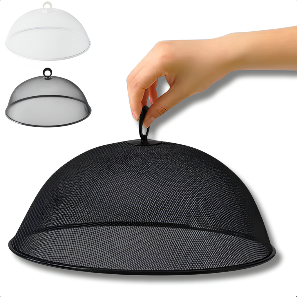 Kit 4 Tampas Tela Metálica Protetora Para Alimentos Mosca Insetos Proteção churrasco café da Manhã em Oferta na Shopee