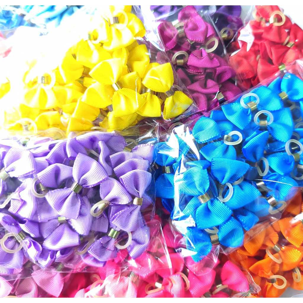 ENVIO IMEDIATO - LAÇOS PEQUENOS PARA PETS (TAMANHO:3,5X2,2CM) - (SEM ENFEITE) - 50 UNIDADES