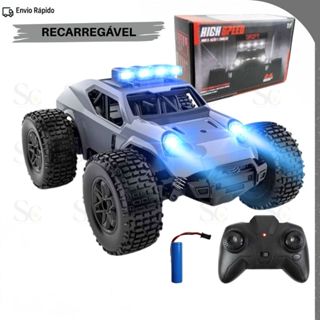 Carrinho de Controle Remoto Off-Road Drift Com Faróis de LED Super Resistente Brinquedo Menino em Oferta na Shopee