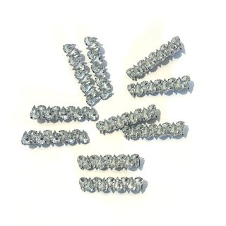 KIT 10 UNIDADES (5 PARES) PRESILHA DE CABELO PEDRARIA BICO DE PATO GRAMPO DE CABELO / ATACADO / REVENDA GOTA P CRISTAL