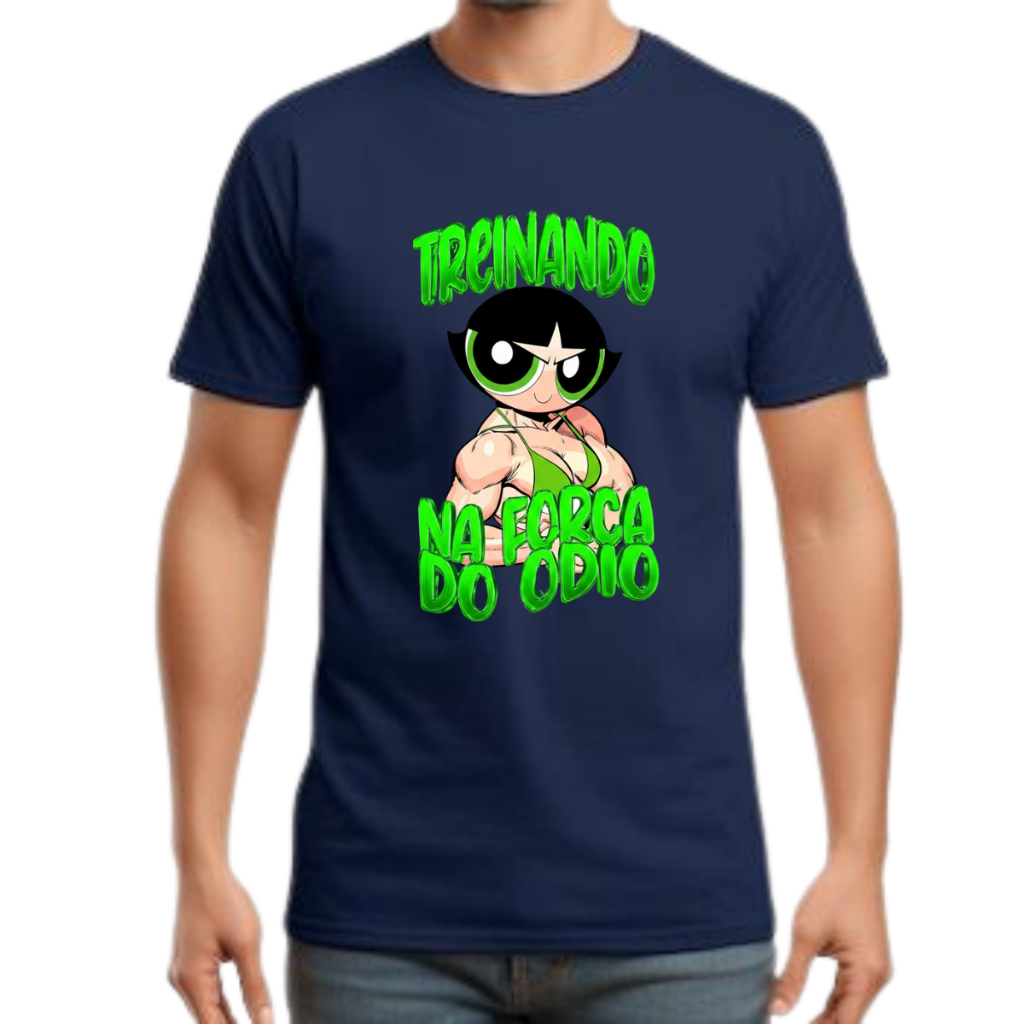 CamisetaTreinando na Força do Ódio Unissex Academia Fitness Casual Confortável Camisa Oversized