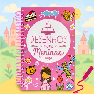 Livro 250+ Desenhos Para Meninas Fofinho Princesas Animais Com Espiral em Oferta na Shopee