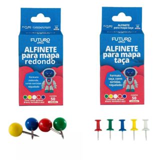 ALFINETE PARA MAPA  TAÇA OU REDONDO 50 UNID - FUTURO em Oferta na Shopee