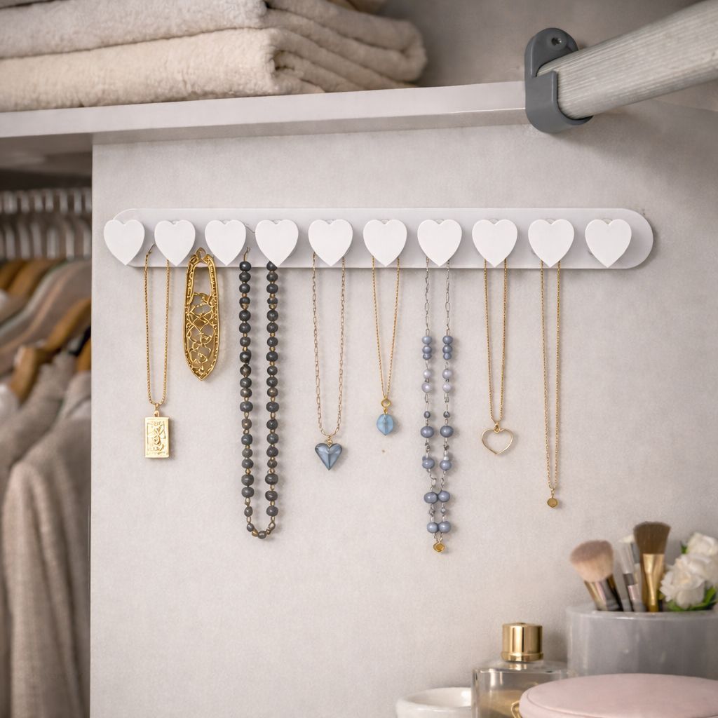 Organizador para Pendurar Joias Coração Expositor Suporte de Anéis Colares e Pulseiras em Oferta na Shopee