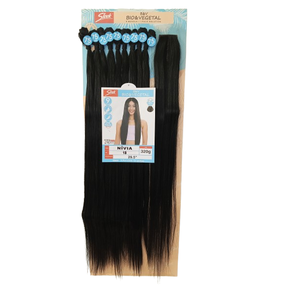 Cabelo Orgânico Liso Com Closure - Nívia - Biovegetal - 75cm em Oferta na Shopee