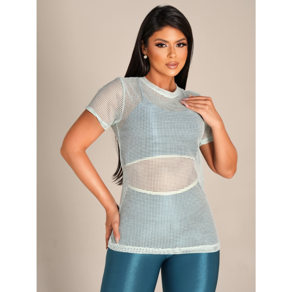 Blusa Arrastão Fitness Feminina Academia Sobreposição Para Treino em Oferta na Shopee