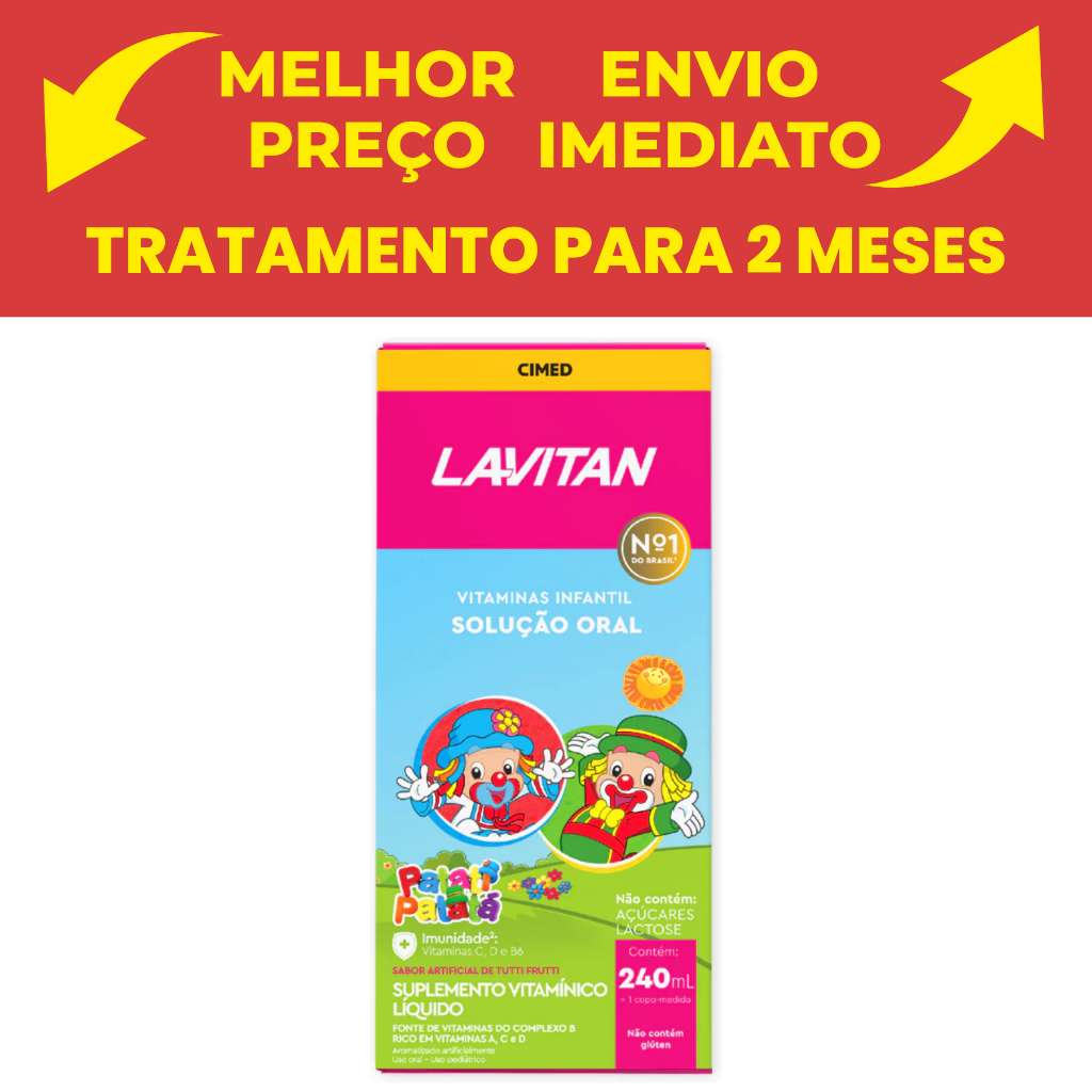 1 Unidade Lavitan Infantil Patati Patata Tutti Frutti com 240ml