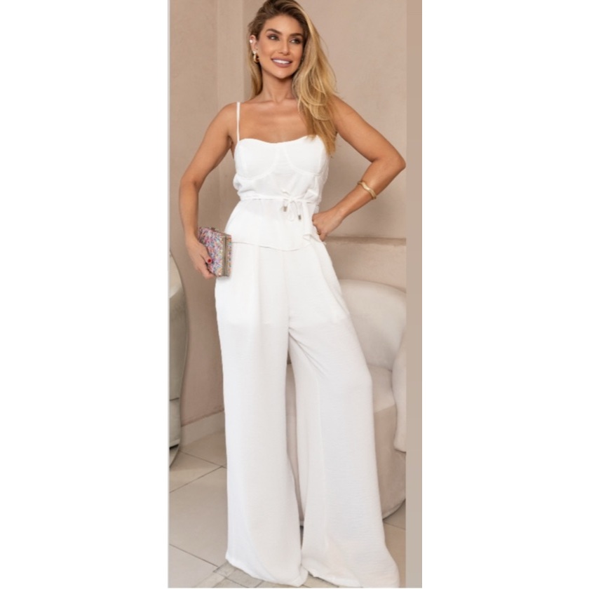 Conjunto pantalona calça e blusa