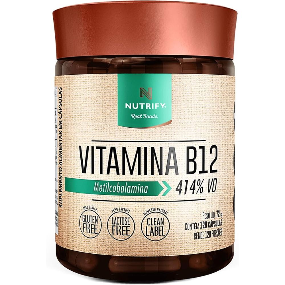 Vitamina B12 Metilcobalamina 414% VD Suplemento Multivitamínico Melhorar o Metabolismo Energético - 120 Capsulas