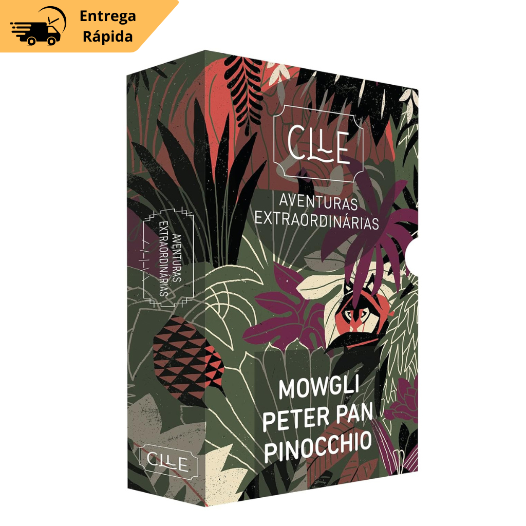 Livro Essencial Aventuras Extraordinárias Box 3 Livros Capa Comum Peter Pan Pinoquio Aventura Selva