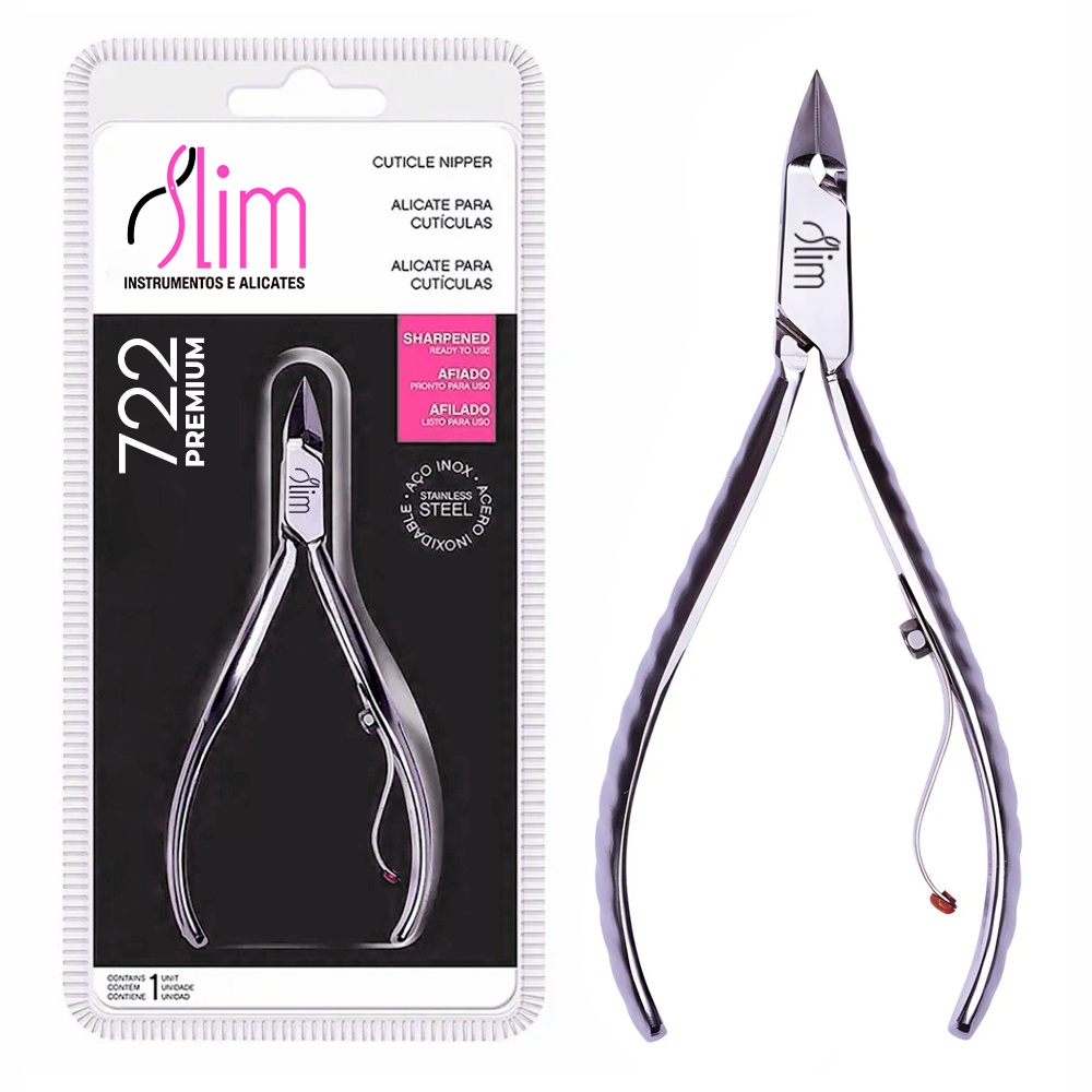 Slim - Alicate para Unha Profissional Premium Cutícula Manicure Ferramenta Pedicure Esmaltacao Cuticulagem