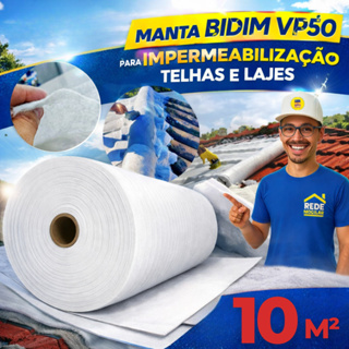Manta Mantatec / Bidim Para Telhado 10 M 2 Impermeabilizante para Lajes e Telhas em Oferta na Shopee