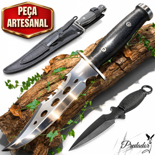 Kit Faca Tática Militar com Adaga de Lançamento e Bainha Rápida 35cm Aço Resistente em Oferta na Shopee