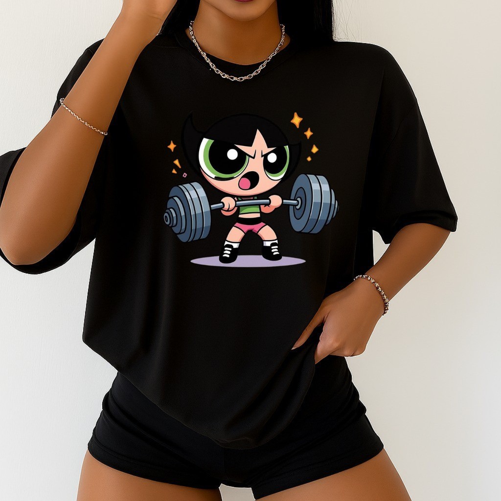 Camiseta Oversized Streetwear Meninas SuperPoderosas Docinho - Alta Qualidade