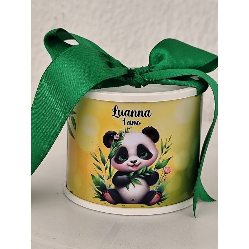 Kit Tubolata Personalizada 5x6 -Lembrancinhas Panda menina /maternidade chá de bb aniversário/Fazemos qualquer Tema